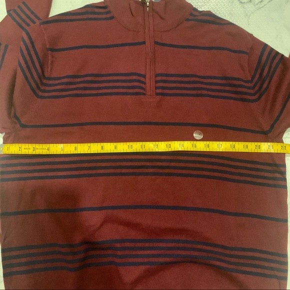 NWT Chaps Men's Striped Mockneck Sweater Large - Picture 5 of 6